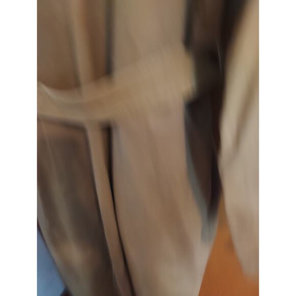 Boston Traders Size Large Men's Trench Coat Canvas Golden Full Length With Tie - Picture 9 of 9